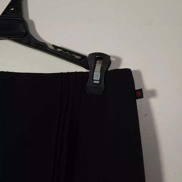 Vtg Y2K Ralph Lauren Green Tartan Label Black Nylon Spandex Mini Skirt Size 0 - Picture 2 of 5